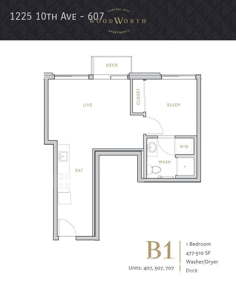 Live at The Woodworth - Classic & Cool Living in Capitol Hill property image